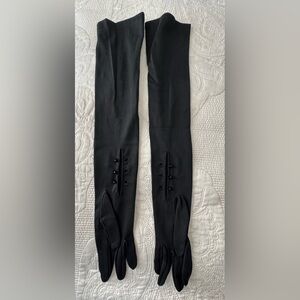 Vintage Black Elbow Gloves